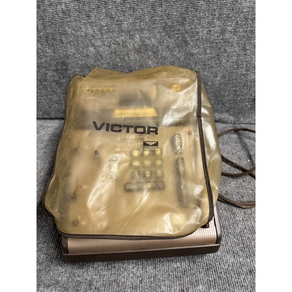 Vintage Victor Automatic Printing Calculator Custom Line Brown Cover Manual READ